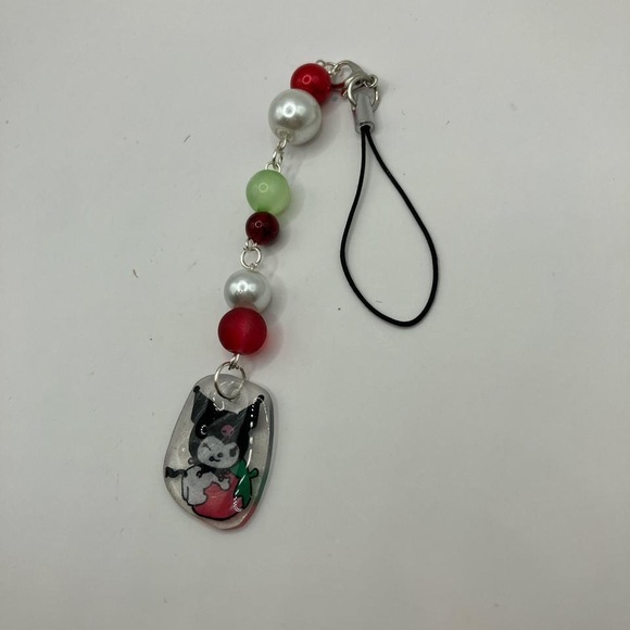 Handmade Sanrio Kuromi Shrinky Dink Phone Charm - Picture 1 of 1